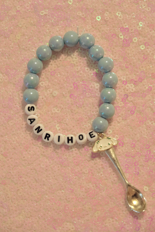 Cinnamoroll Sanrihoe Big Snuf Rave Spoon Kandi Bracelet