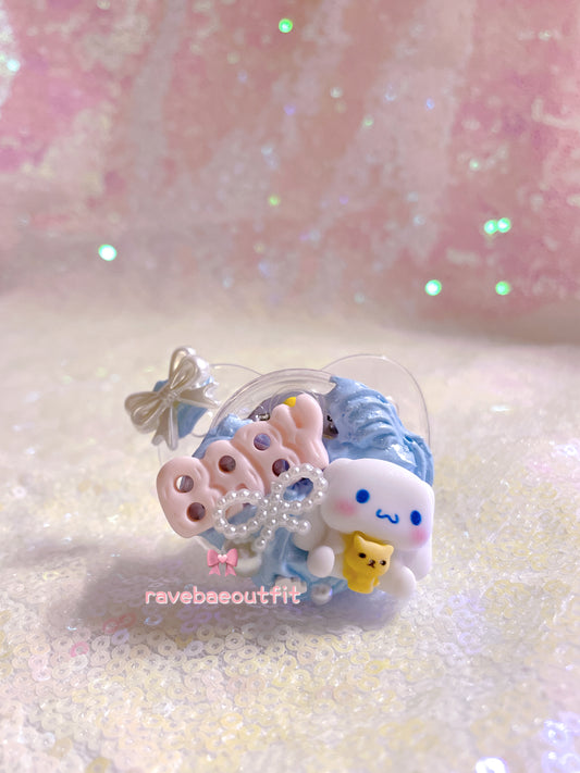 Cinnamoroll Baby Decoden LED Rave Pacifier with Kandi Necklace