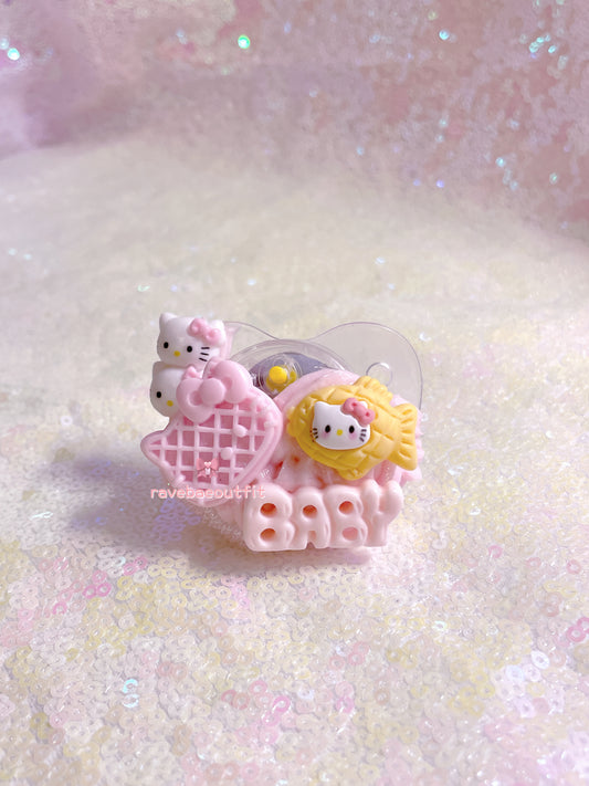 Hello Kitty Baby Decoden LED Rave Pacifier with Kandi Necklace