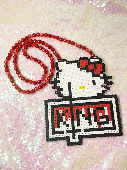 Kitty King Big Perler Kandi Necklace