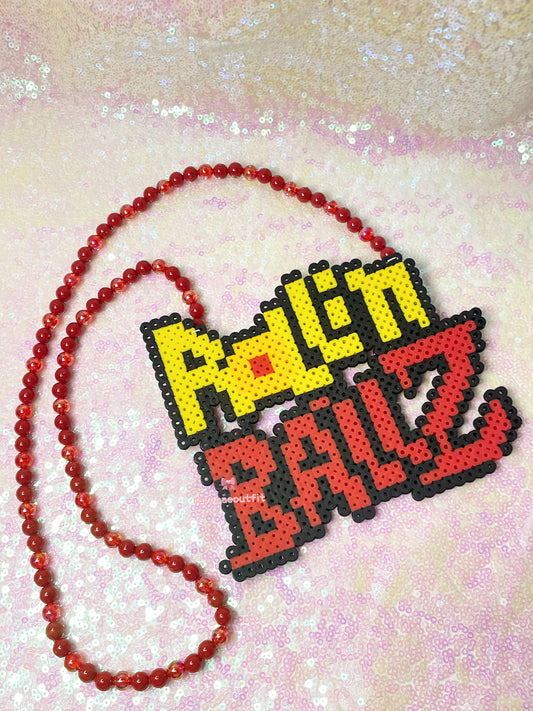 Rollin BallZ Big Perler Kandi Necklace