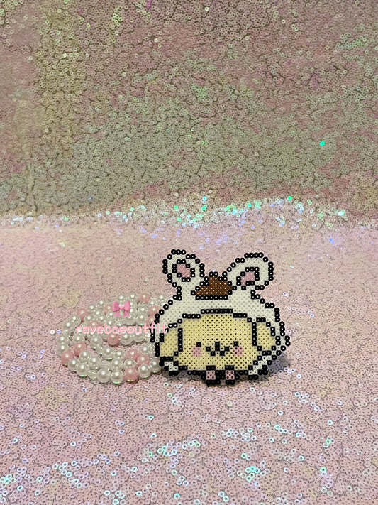 Pajama Pompompurin LED Raver Perler Pacifier Kandi Necklace